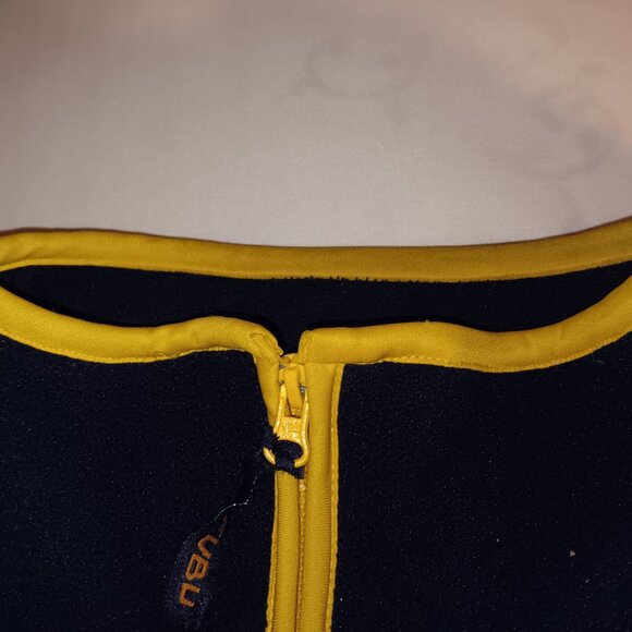 FUBU SPORTS VINTAGE MENS SWEATSHIRT Fleece SIZE MEDIUM Dark Blue Full Zip - Picture 2 of 6